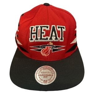 NBA Miami Heat Mitchell & Ness Red Snap Back